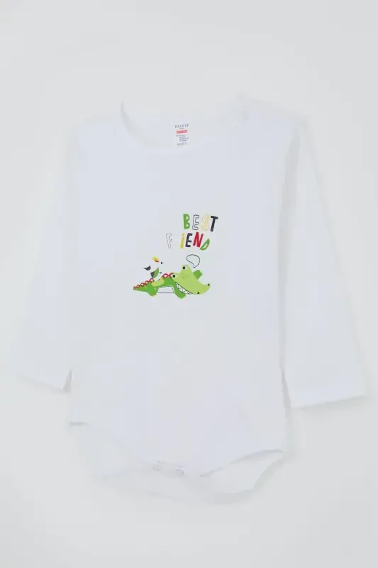 Baby Boy Snap Bodysuit Crocodile Print 9 Months-3 Years - 3