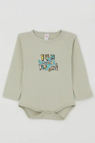 Baby Boy Snap Bodysuit Pilot Animals - 1