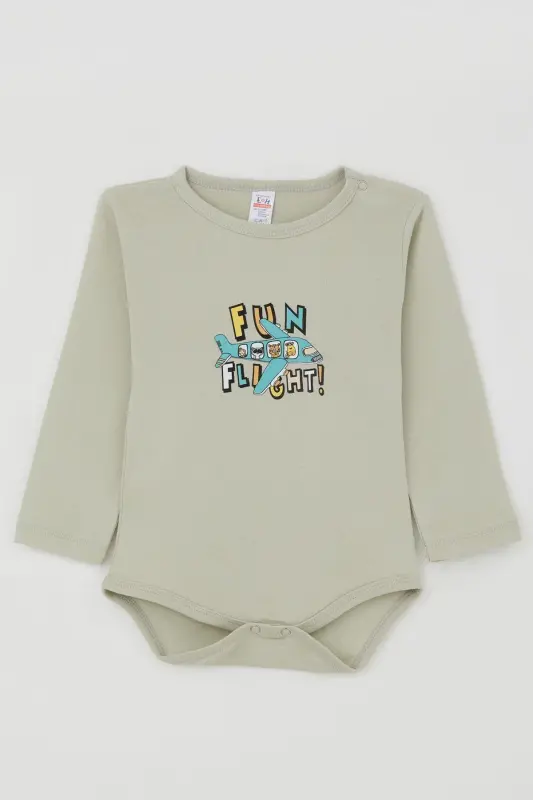 Baby Boy Snap Bodysuit Pilot Animals - BREEZE
