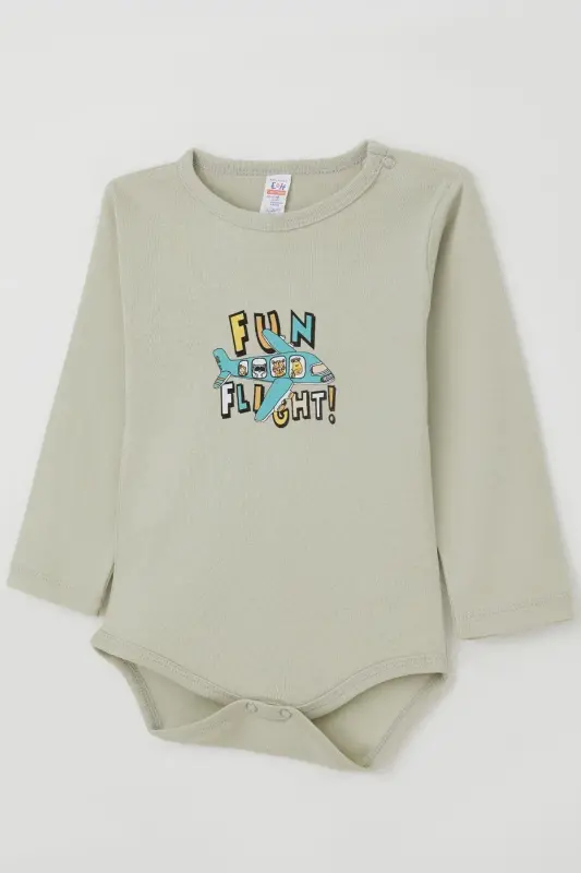 Baby Boy Snap Bodysuit Pilot Animals - 3