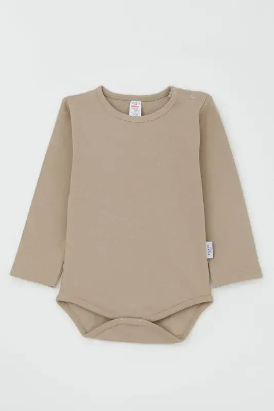 Baby Boy Snap Button Bodysuit Basic 9 Months-3 Years, Mink - 1