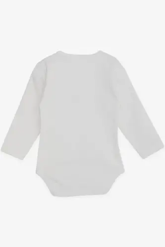 Baby Boy Snap-Front Bodysuit Construction Print 9 Months-3 Years, Off White-Off White - BREEZE (1)