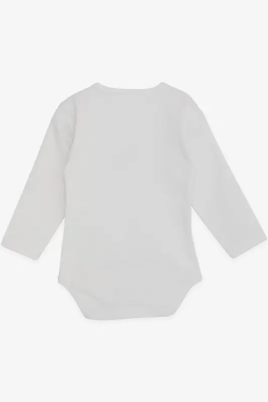 Baby Boy Snap-Front Bodysuit Construction Print 9 Months-3 Years, Off White-Off White - 2