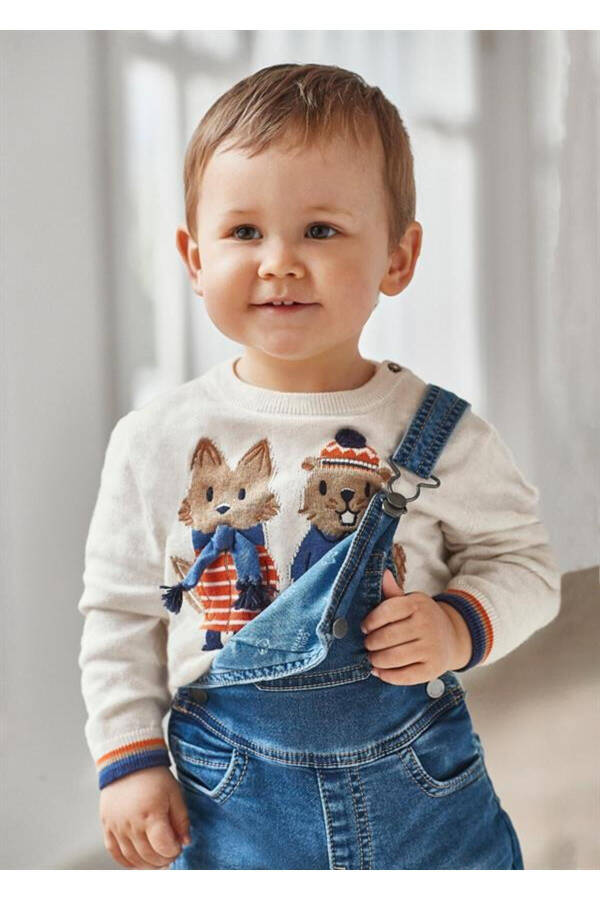 Baby Boy Squirrel Detail Sweater - 2