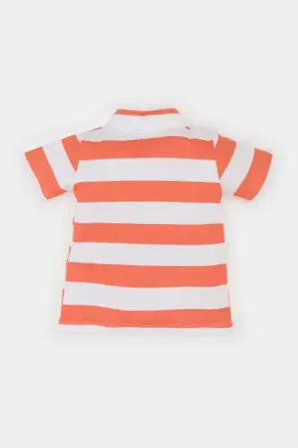 Baby Boy Striped Pique Short Sleeve Polo T-Shirt E6765A525SM - 3