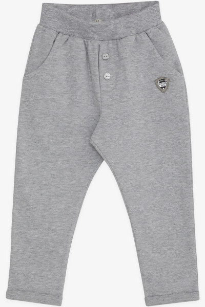 Baby Boy Sweatpants with Armhole Detail Basic 9 Months-3 Years, Light Grey Melange - 4