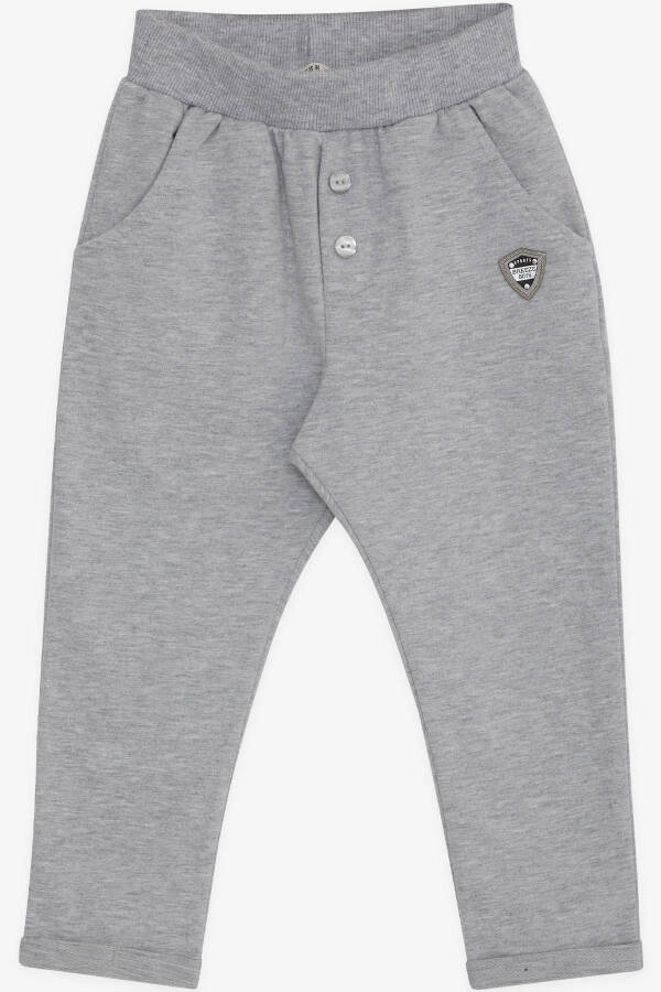 Baby Boy Sweatpants with Armhole Detail Basic 9 Months-3 Years, Light Grey Melange - 1