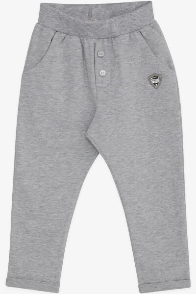 Baby Boy Sweatpants with Armhole Detail Basic 9 Months-3 Years, Light Grey Melange - 4