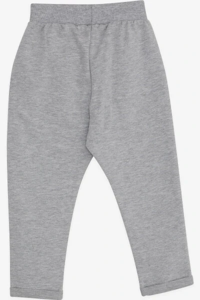 Baby Boy Sweatpants with Armhole Detail Basic 9 Months-3 Years, Light Grey Melange - 5