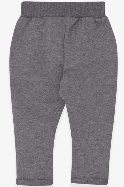 Baby Boy Sweatpants with Armholes Basic 9 Months-3 Years, Dark Grey Melange - 5