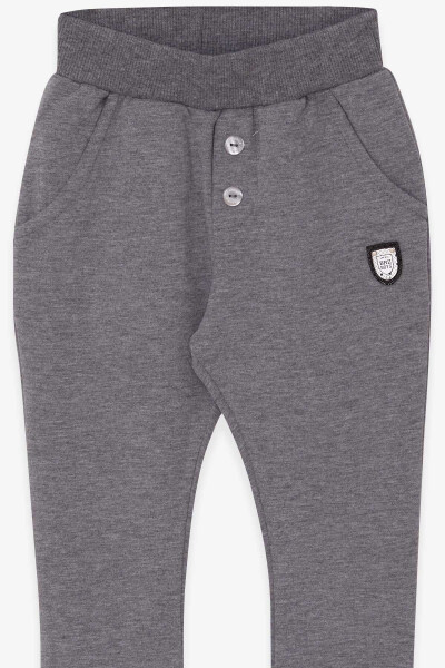 Baby Boy Sweatpants with Armholes Basic 9 Months-3 Years, Dark Grey Melange - 6