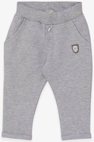 Baby Boy Sweatpants with Armholes Basic 9 Months-3 Years, Light Gray Melange - 4