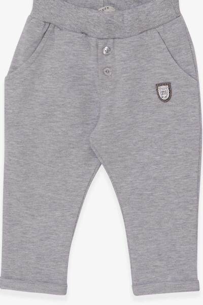 Baby Boy Sweatpants with Armholes Basic 9 Months-3 Years, Light Gray Melange - 6