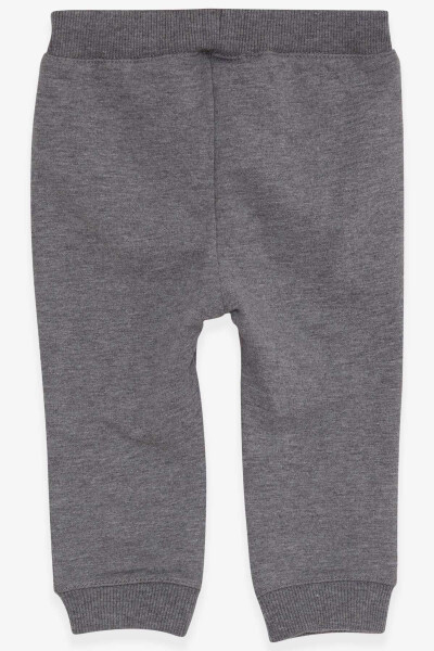 Baby Boy Sweatpants with Summer Print 9 Months-3 Years, Grey Melange - 5