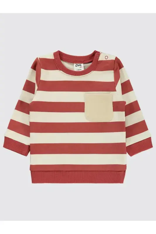 Baby Boy Sweatshirt (6-18 Months) - Terracotta - 2