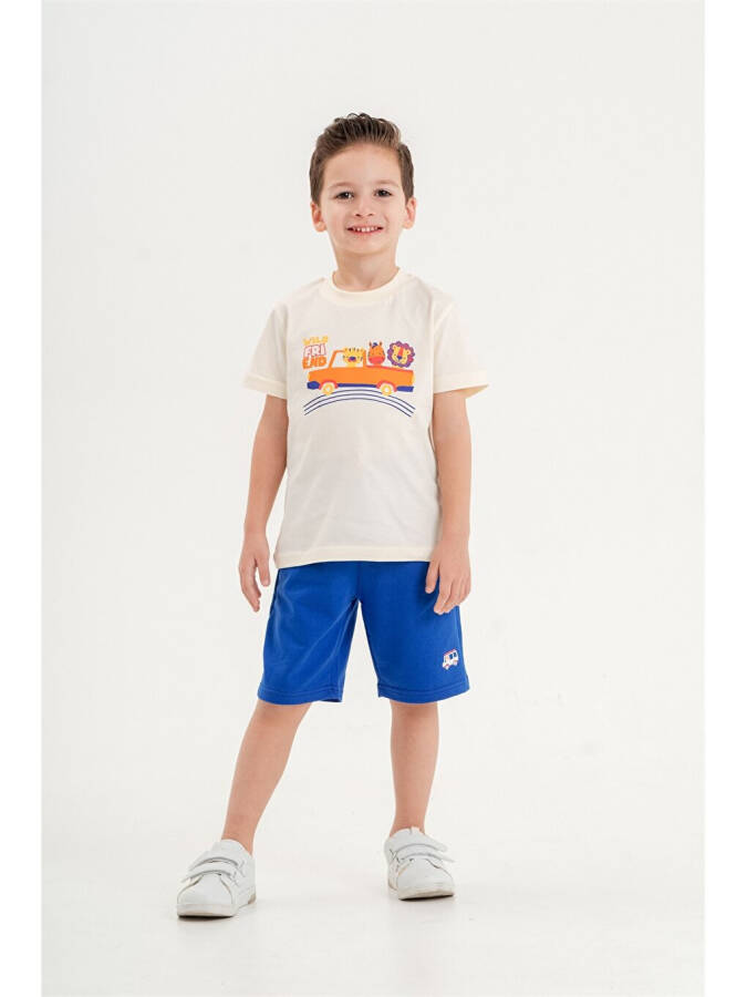 Baby Boy T-Shirt and Shorts Set with Crew Neck - 5