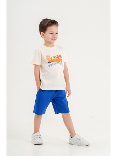 Baby Boy T-Shirt and Shorts Set with Crew Neck - 6