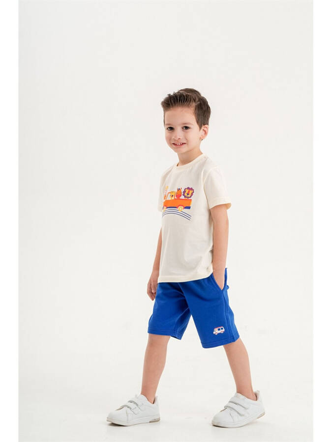 Baby Boy T-Shirt and Shorts Set with Crew Neck - 7