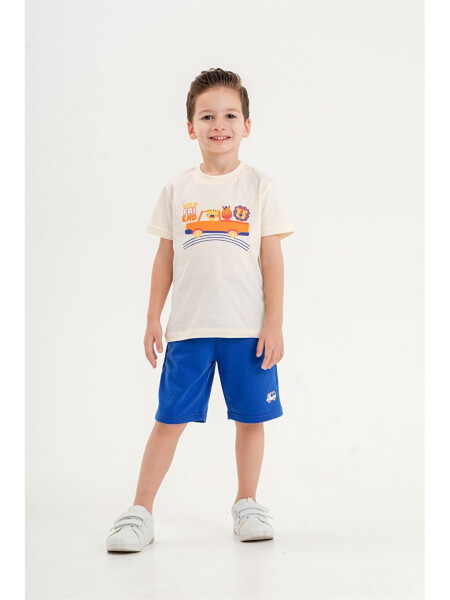 Baby Boy T-Shirt and Shorts Set with Crew Neck - 1