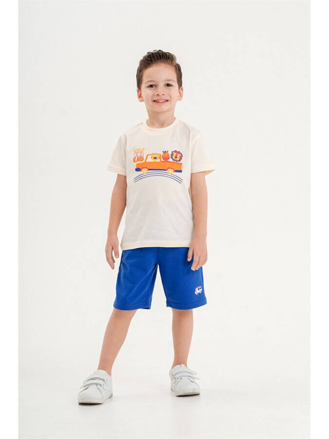 Baby Boy T-Shirt and Shorts Set with Crew Neck - 1