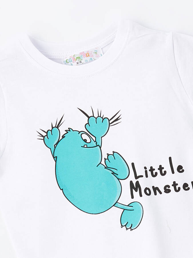 Baby Boy T-Shirt and Sweatpants Set with Bike Print Crew Neck - 10