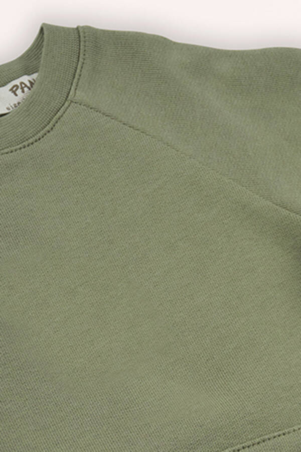 Baby Boy Two Pocket Khaki Sweatshirt - 3