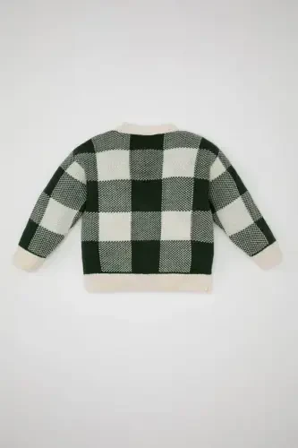 Baby Boy V-Neck Plaid Cardigan A3836A524AU - 4