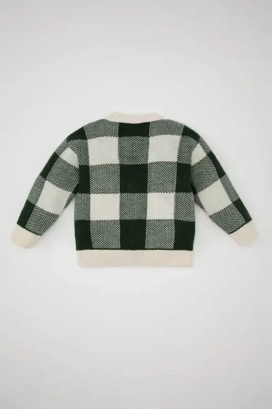 Baby Boy V-Neck Plaid Cardigan A3836A524AU - 4