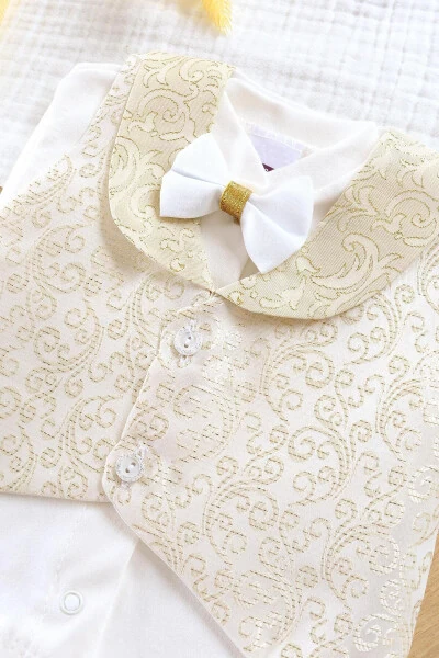 Baby Boy Vest and Bow Tie Mevlid Set Luxury Special Day and Mevlid Set 0 - 3 Months STL6518 - Modazone (1)