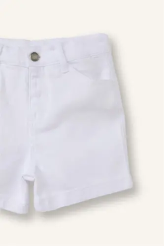 Baby Boy White Jean Shorts - 3