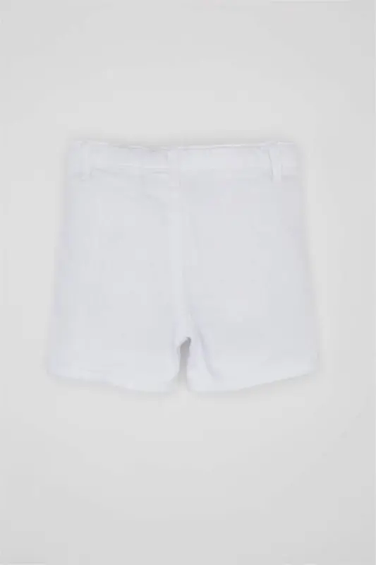 Baby Boy White Jean Shorts - 4