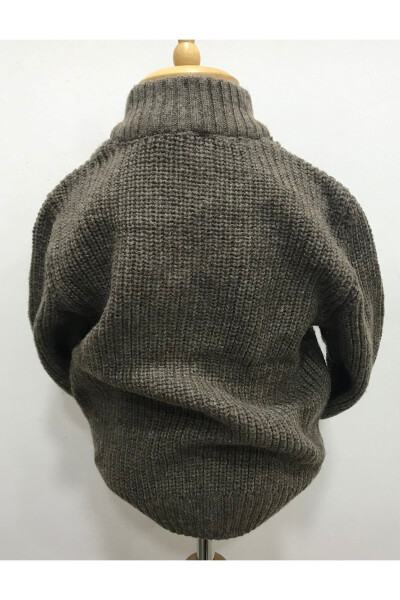 Baby Boy Zippered Knit Cardigan - 5