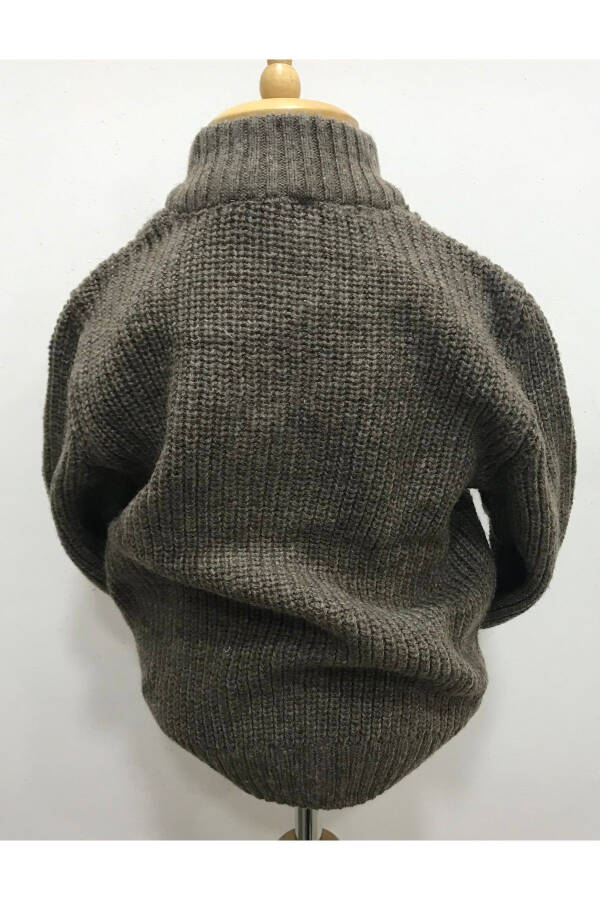 Baby Boy Zippered Knit Cardigan - 5