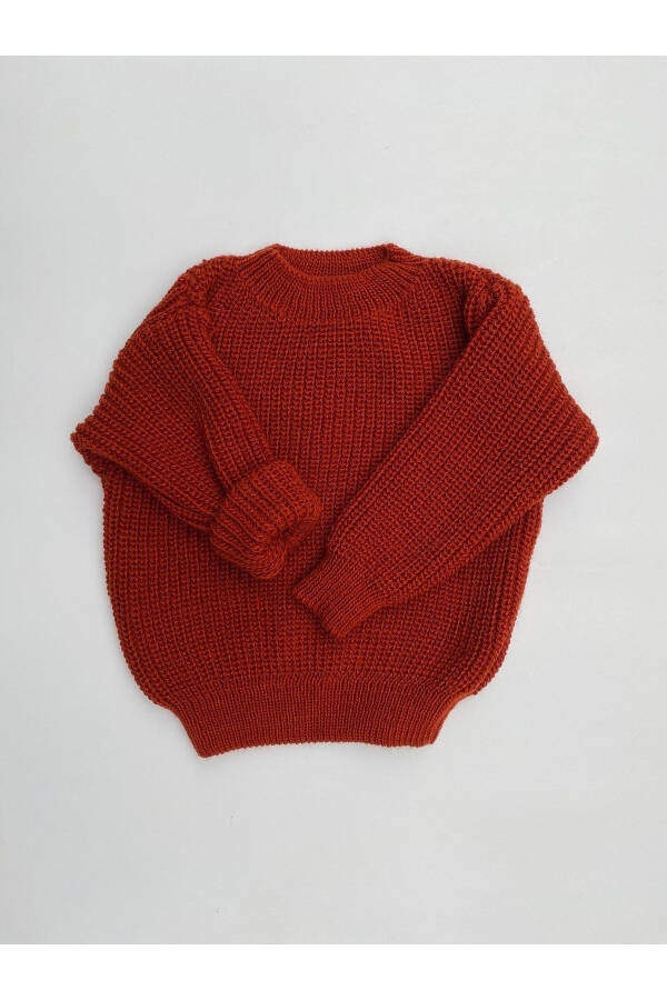 Baby Boy/Girl Oversized Knit Sweater with a Bicycle Collar - 2