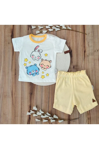 Baby Boys & Girls 2-Piece Short Sleeve Summer Printed Gift Set Top & Bottom 6-9-12-18 Months - BEBELLA (1)