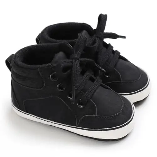 Baby Boys Girls Booties Fleece Anti-Slip Soft Sole Boots Toddler First Walker Warm Shoes - 1