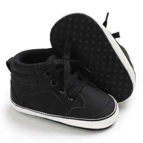 Baby Boys Girls Booties Fleece Anti-Slip Soft Sole Boots Toddler First Walker Warm Shoes - 5