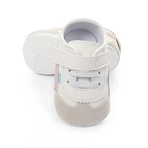 Baby Boys Girls Charm ko'zalari bilan PRE-Walking krossovkalari qizlarcha Toychokli ta'sirli antislip kauchuk taglik bolalar uchun engil birinchi qadam poyafzallari - 4