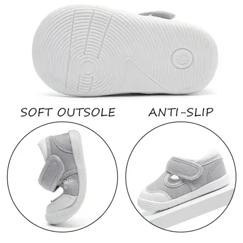 Baby Boys & Girls First Walking Shoes - Non-Slip, Breathable Infant Sneakers for 6-18 Months - 3
