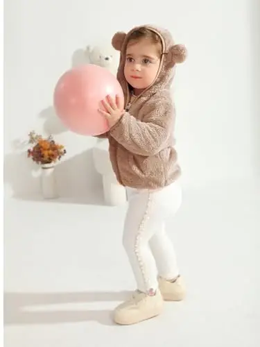 Baby Boys Girls Fleece Jackets Zip Up Hoodies Cute Bear Coats Fall Winter Fuzzy Jacket Newborn Boys Girls Outwear - 5