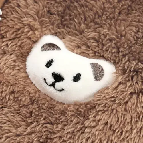 Baby Boys Girls Fleece Jackets Zip Up Hoodies Cute Bear Coats Fall Winter Fuzzy Jacket Newborn Boys Girls Outwear - 6