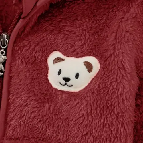Baby Boys Girls Fleece Jackets Zip Up Hoodies Cute Bear Coats Fall Winter Fuzzy Jacket Newborn Boys Girls Outwear - 7