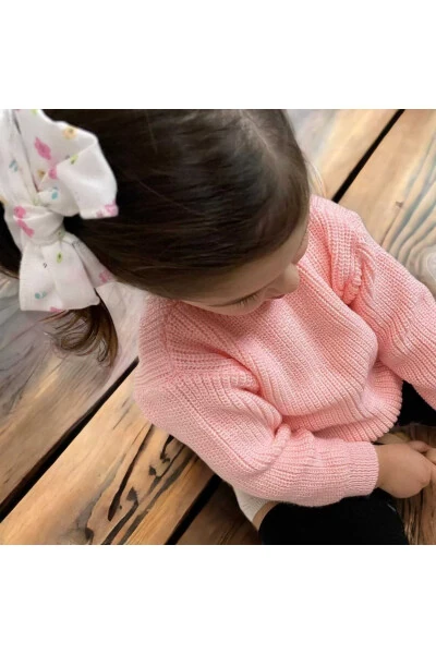 Baby Boys Girls Kids Oversize Bicycle Neck Knit Sweater - 1