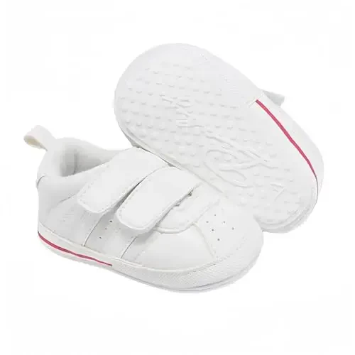 Baby Boys Girls Leather PRE-Walking Sneakers Toddler Anti-Slip Rubber Sole Infant Lightweight First Step Shoes - BABY