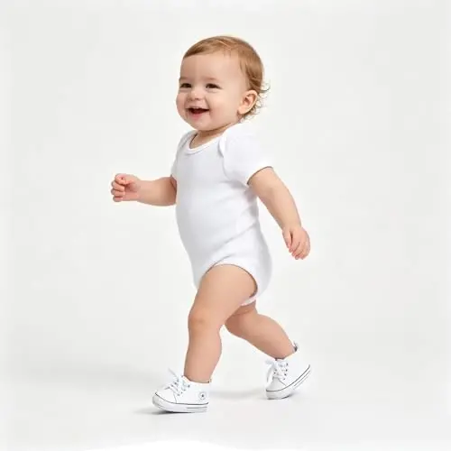 Baby Boys Girls Leather PRE-Walking Sneakers Toddler Anti-Slip Rubber Sole Infant Lightweight First Step Shoes - Baby (1)