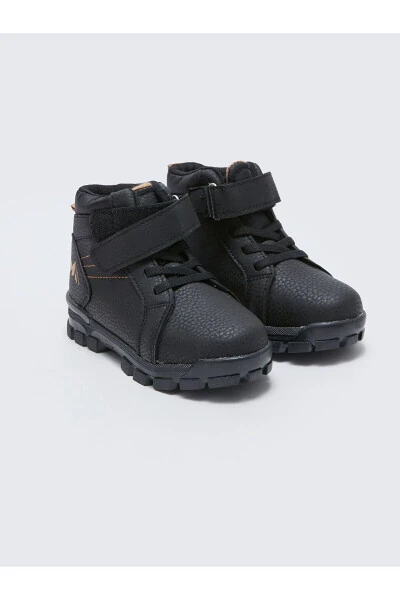Baby boys' leather-look velcro boots. - LC WAIKIKI