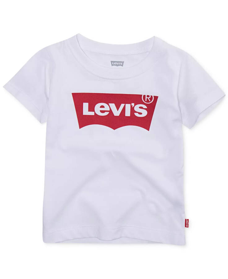 Baby Boys or Baby Girls Short Sleeve Classic Batwing T Shirt White - 14