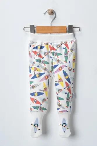 Baby Canoe Digital Stocking Trousers-ecru - 1
