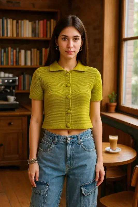 Baby Collar Buttoned Blouse - BÜYÜKBEDENIZ