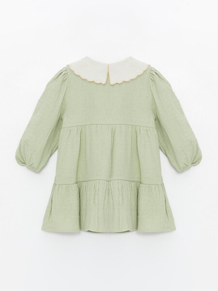 Baby Collar Long Sleeve Girl Baby Dress - 8